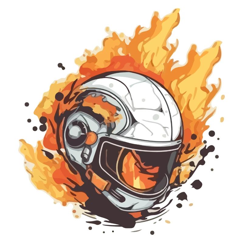 Casque en feu