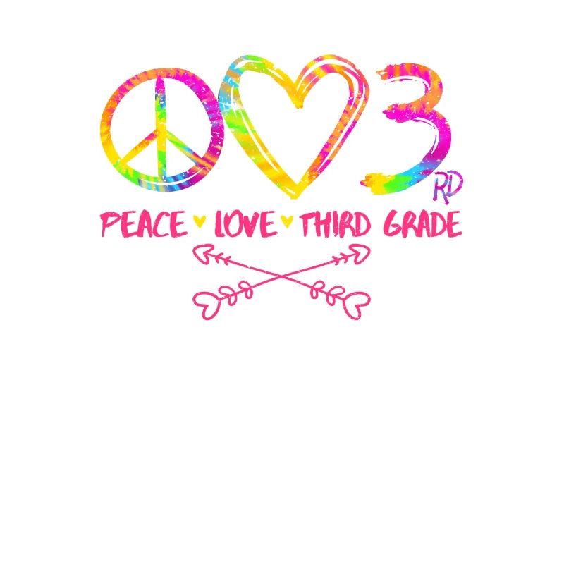 Peace Love Third 3rd Class Squad Back To School