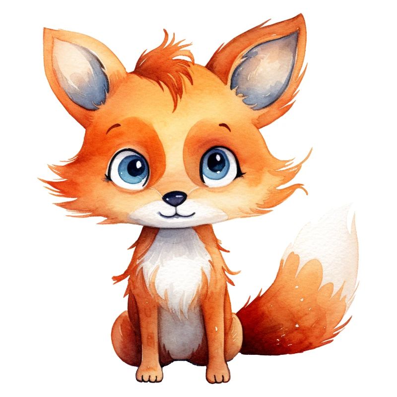 Fuchs Niedlich Waldtier Aquarell
