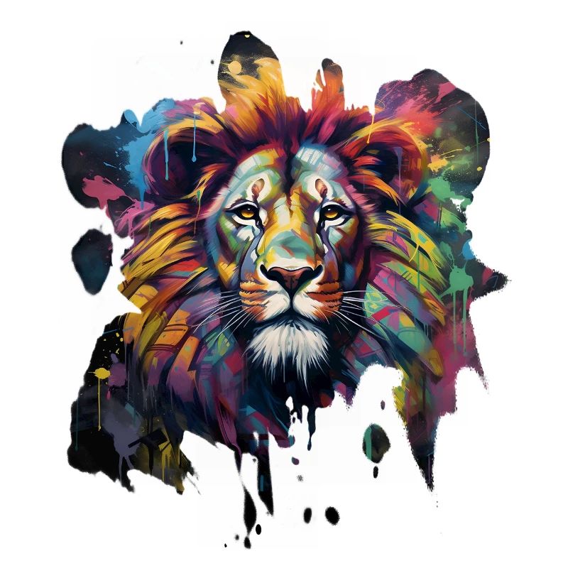 Lion de style graffiti