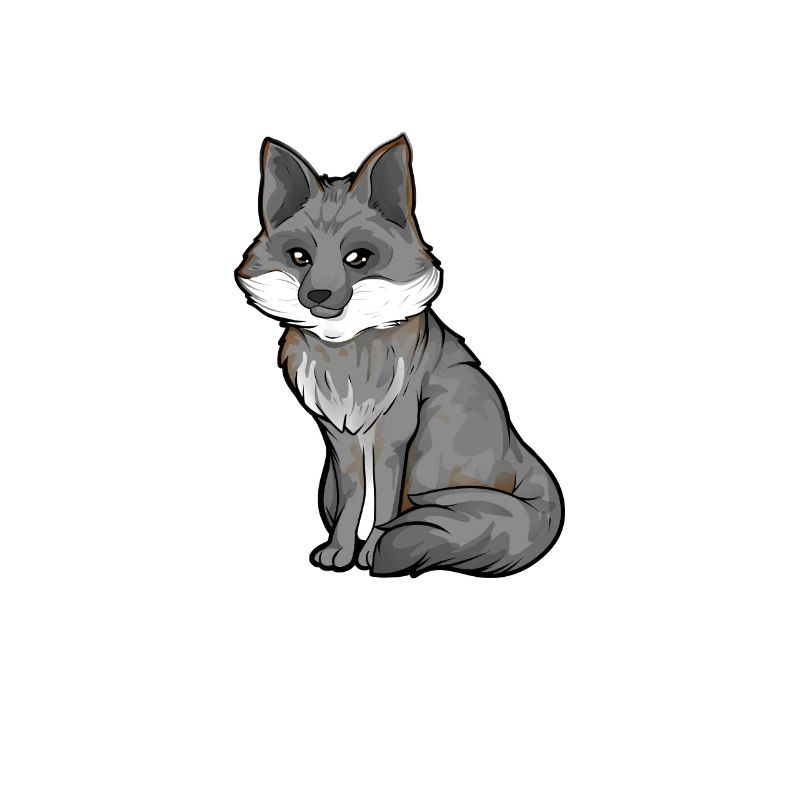 Zeichnung eines Graufuchs