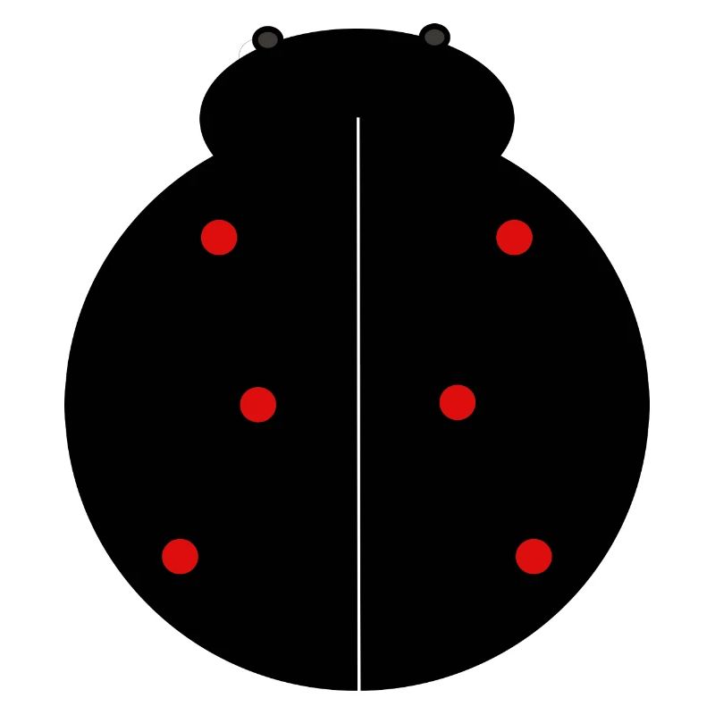 Black Ladybug with Red Dots