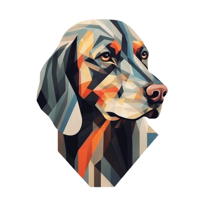 Chien - élégant, moderne, abstrait - art canin