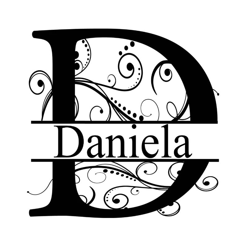 Monogram with the name Daniela