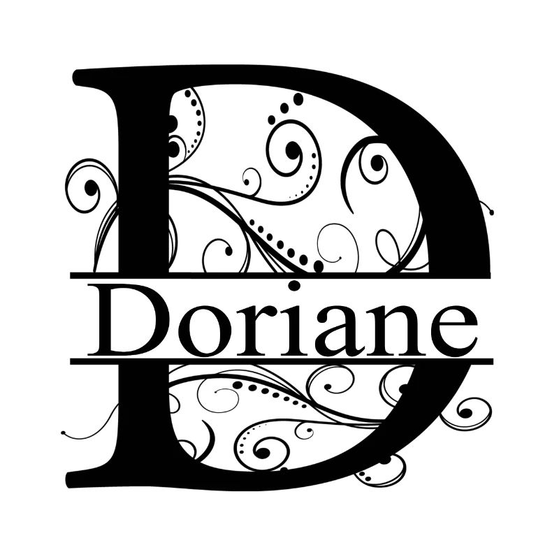 Monogram with the name Doriane