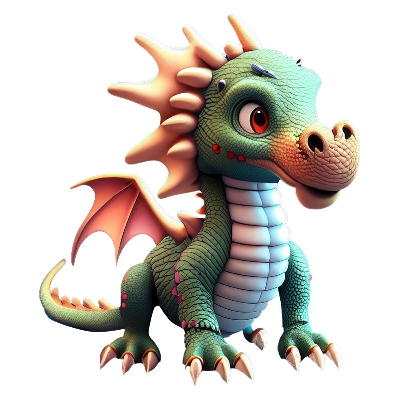 mignon petit bébé dragon drôle