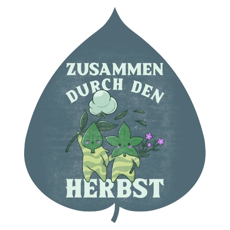 Zusammen durch den Herbst Blätter Geschenk