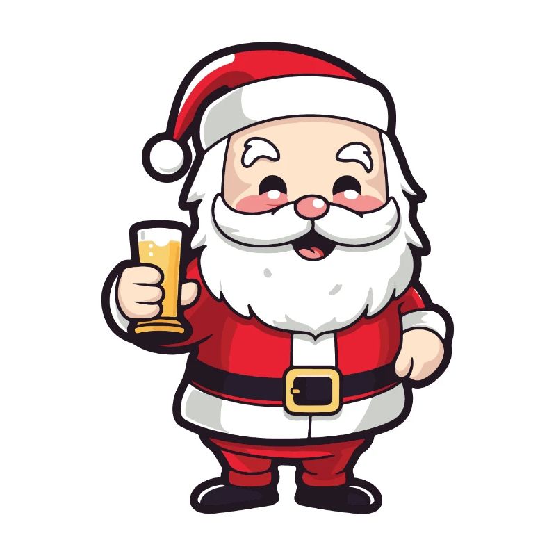 Weihnachtsmann Drinking Comic Weihnachten