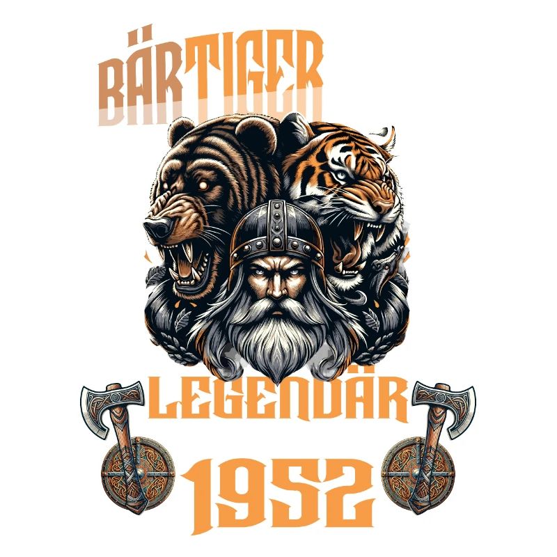 BEARDED MAN Viking Birthday Legendary Since
