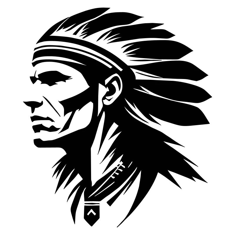 Indianer Häuptling mit Federn