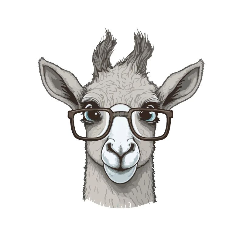 Lama mit Sonnenbrille