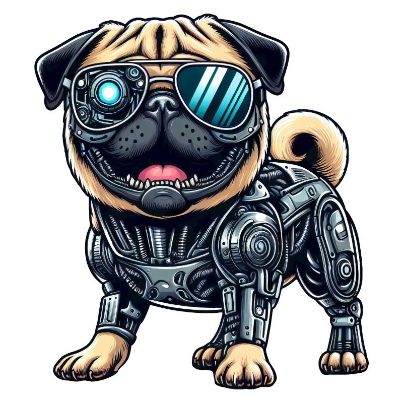 Pug Cyborg - Bionic Robot Dog