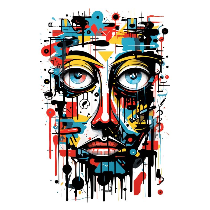 Abstrakte Bunter Kopf Graffiti Kunst