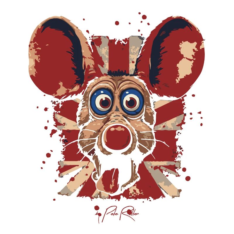 Royaume-Uni drapeau britannique rat de bande dessinée
