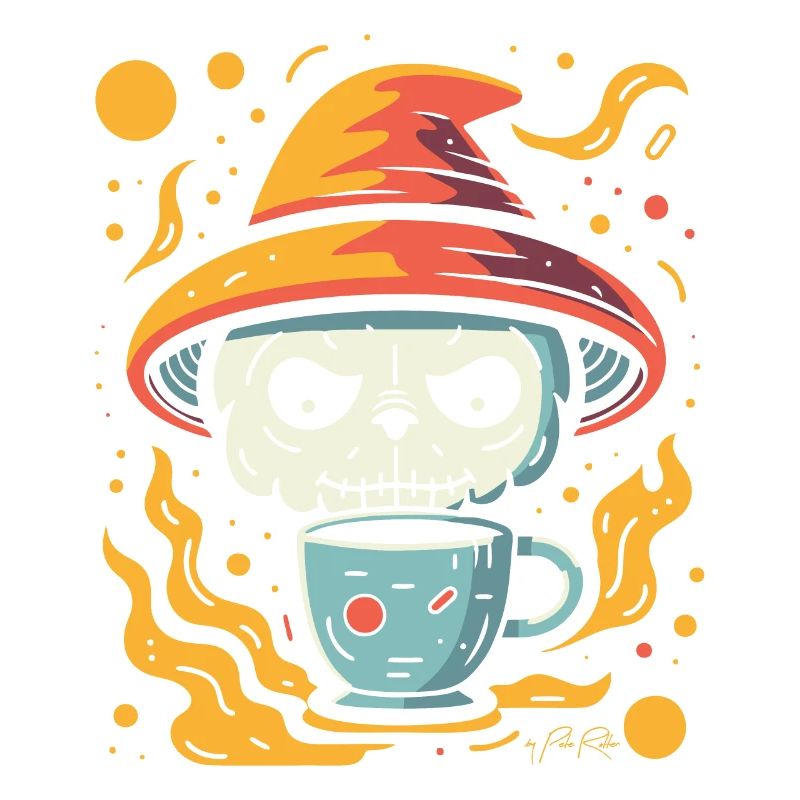 Coffee, Space, Nerd, Skull, Panda, Magic