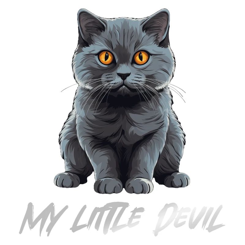 Chat Gris Mignon Mon Petit Diable