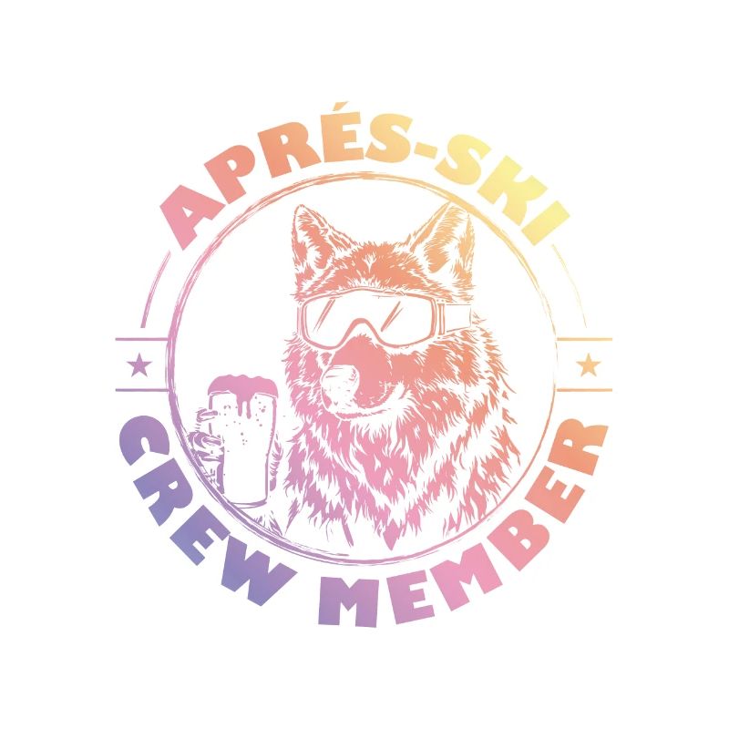 Wolf Apres Ski Team Spruch Bunt