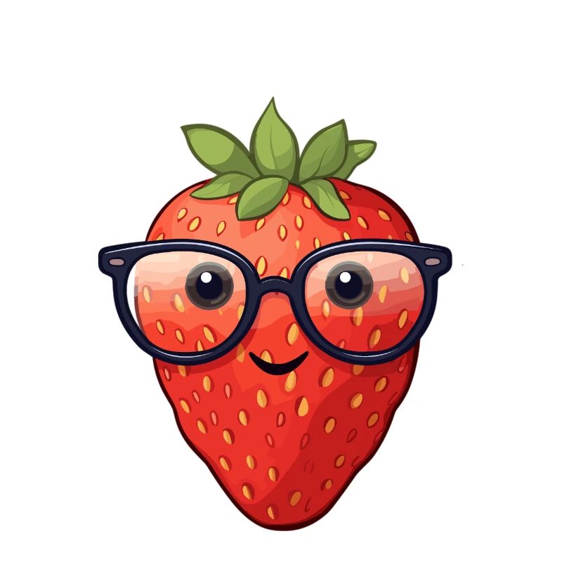 Nerdbeere Junge Mädchen Nerdy Nerd Erdbeere