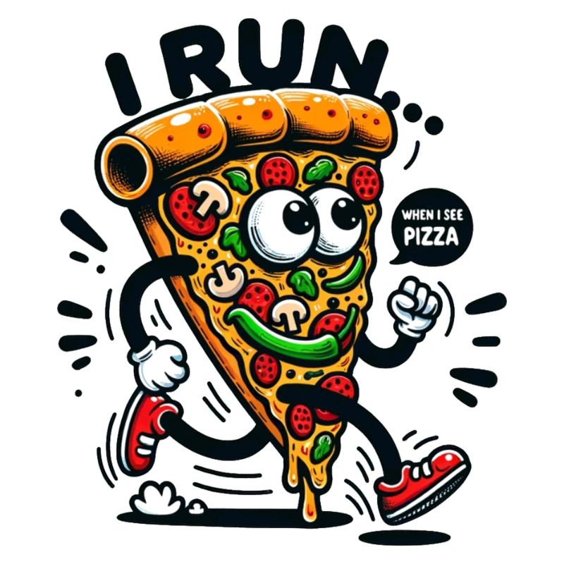 I run when I see Pizza