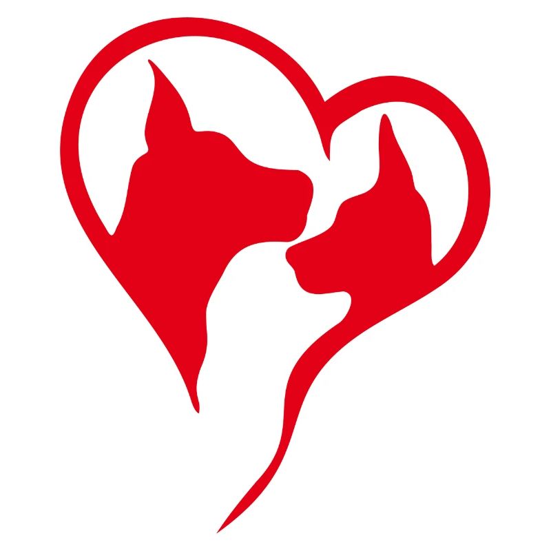 Fatmonkey Hunde Herz beste Freunde - red