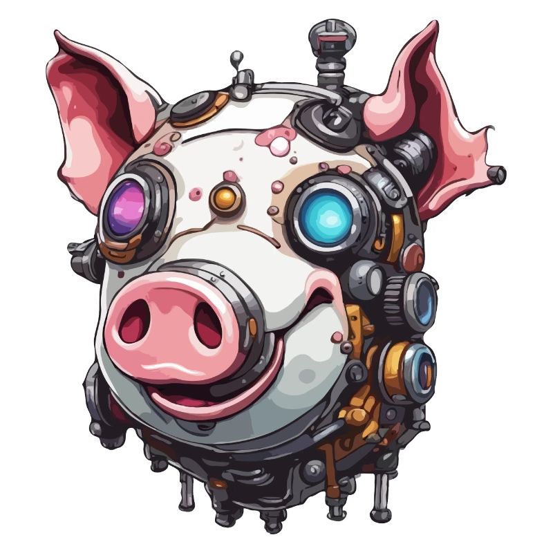 Roboter Tier / KI / Mechanisierte Tiere / Comic