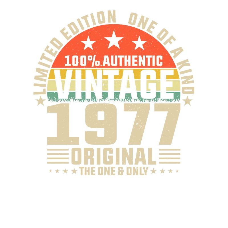 Creative 1977 Birthday Year Retro Design
