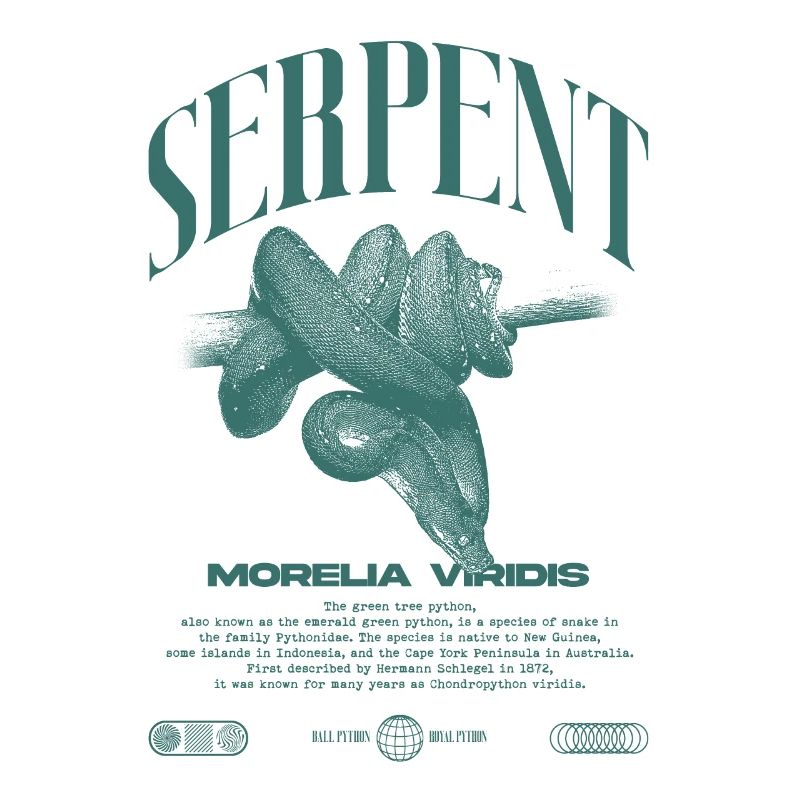 Grüner Baum Python Modern Reptile Keeper Streetwear