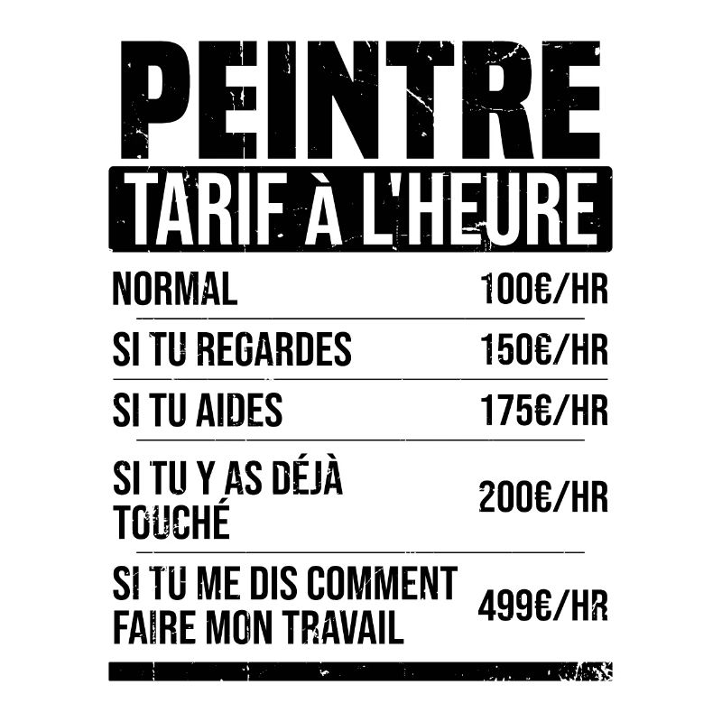 Painter Hourly Rate Humor Gift Idea