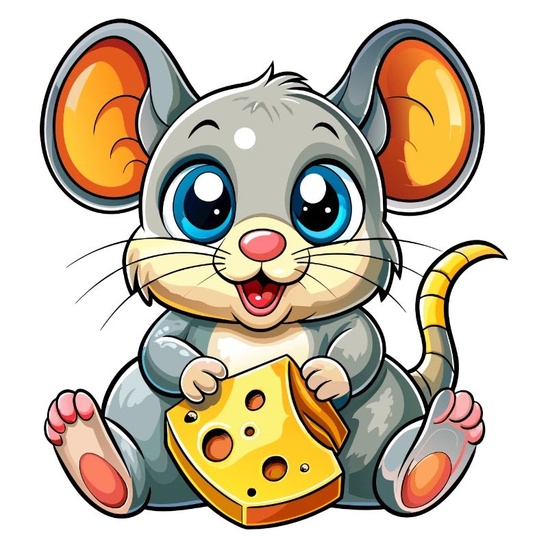 Souris amoureuse du fromage
