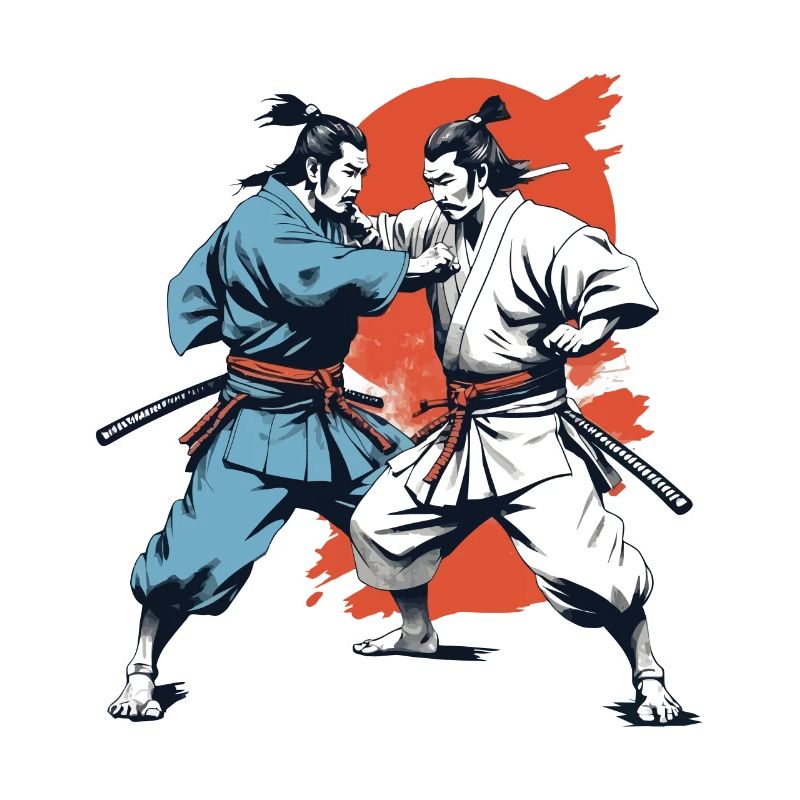 Samurai Picture Retro Samurai Ukiyo-E Vintage Design