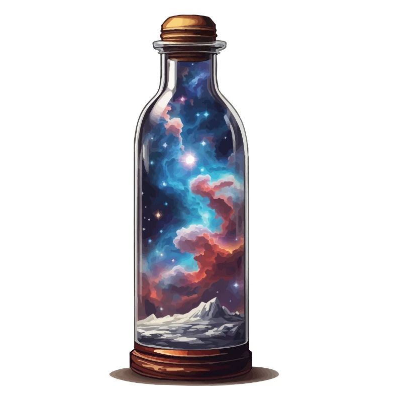 Universe in Bottle Boho Style Aesthetic