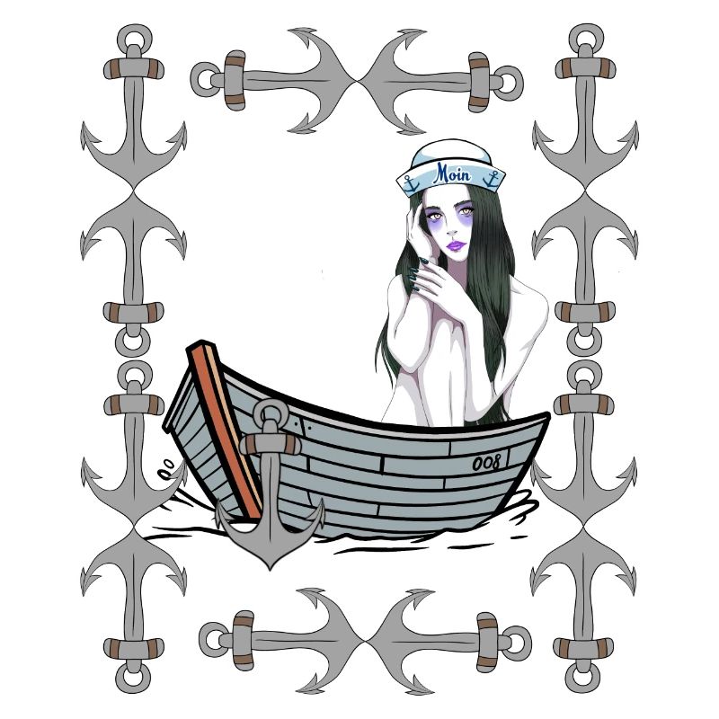 Maritim Boot Anker Mädchen Matrose Boote Meer See