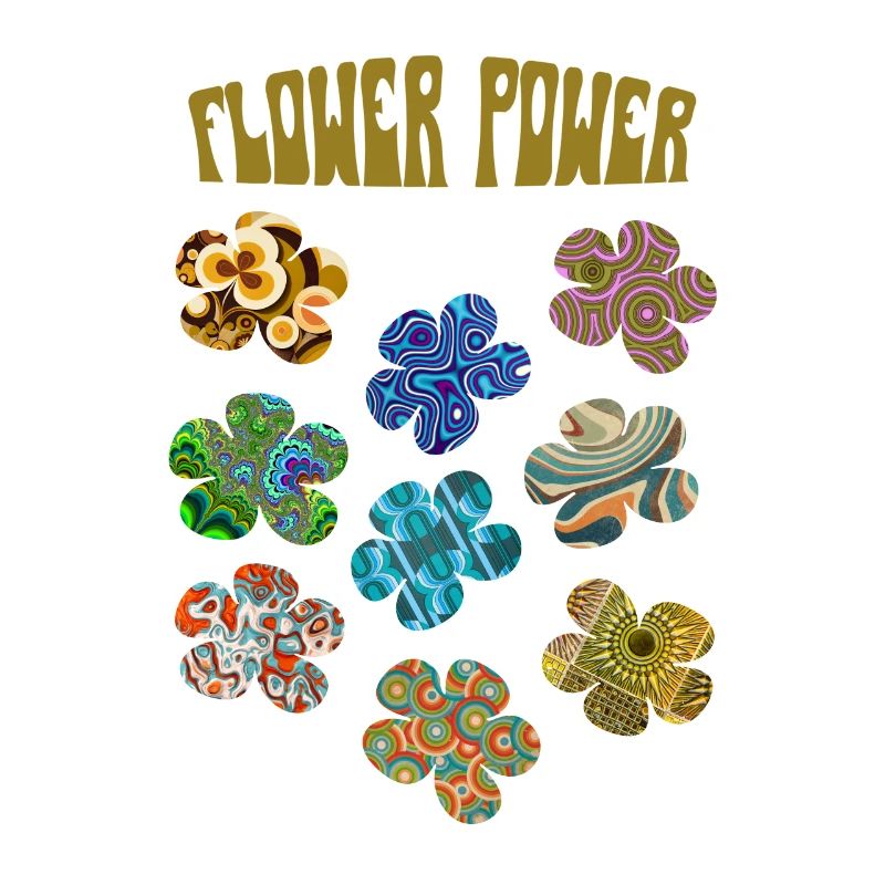 Flower power retro patterns