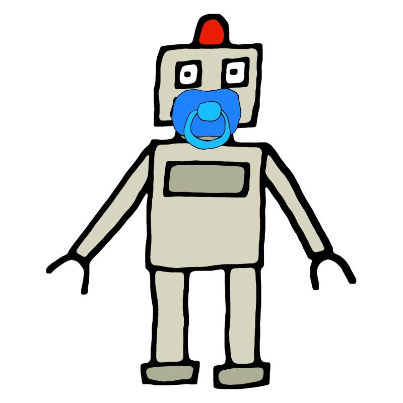 Baby Roboter mit Schnuller