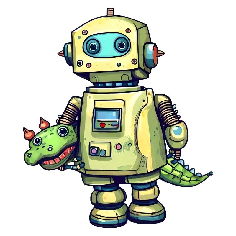 Petit robot avec crocodile jouet