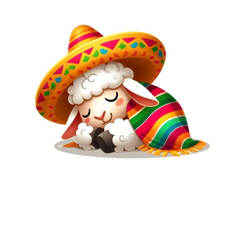 Sleeping Cinco de Mayo Sheep