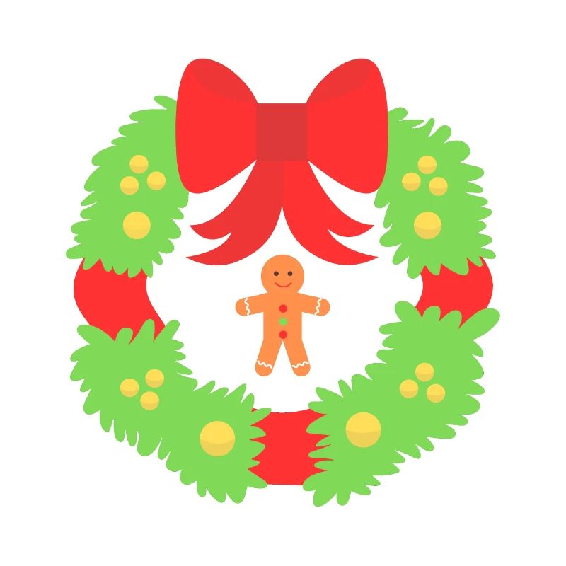 Weihnachtskranz der Lebkuchenfreude