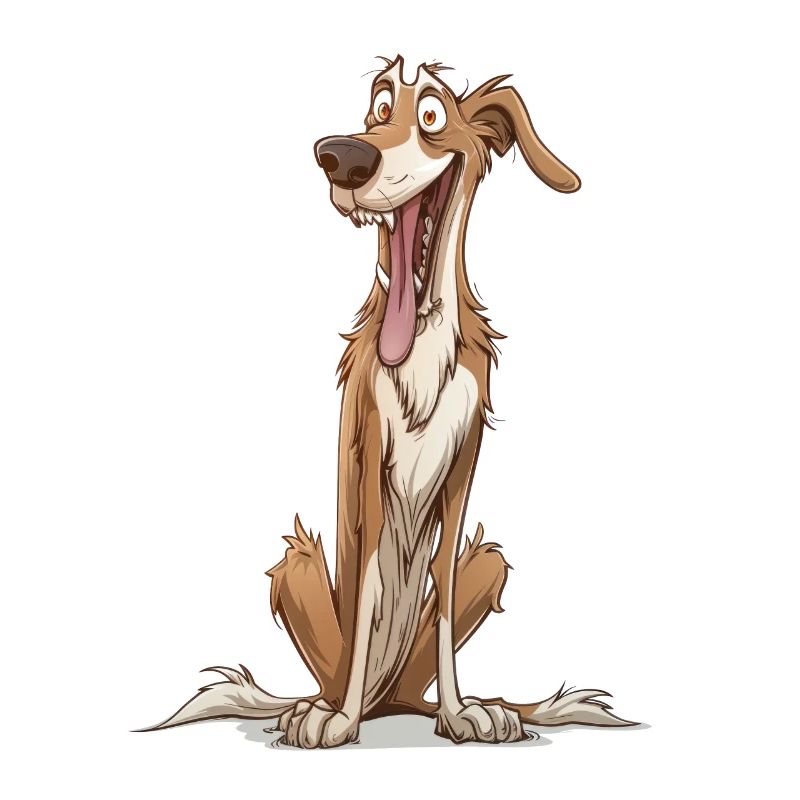 Barsoi | Borzoi Geschenk | Cartoon Artwork