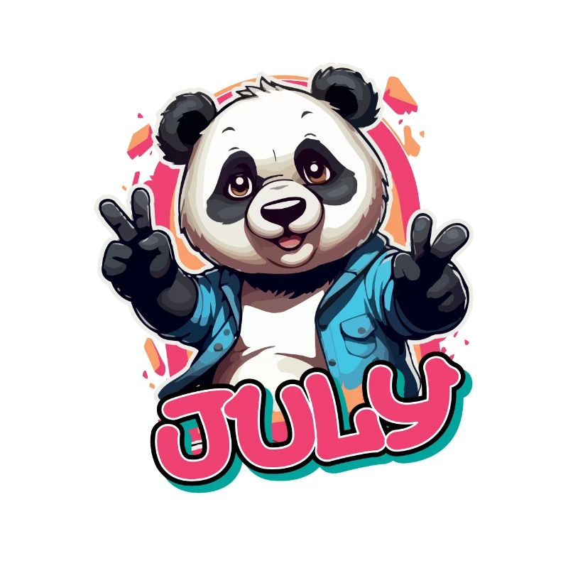 JULY - Schöner Mädchen Name mit coolem Panda