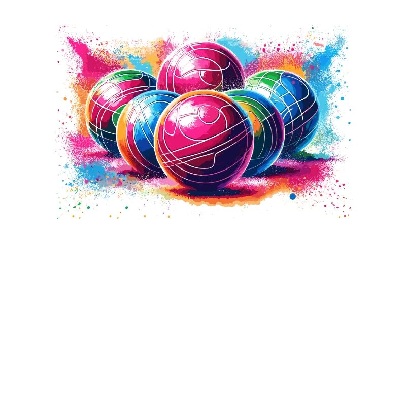 Bunte Bocciakugel Spieler Pentanque Boule