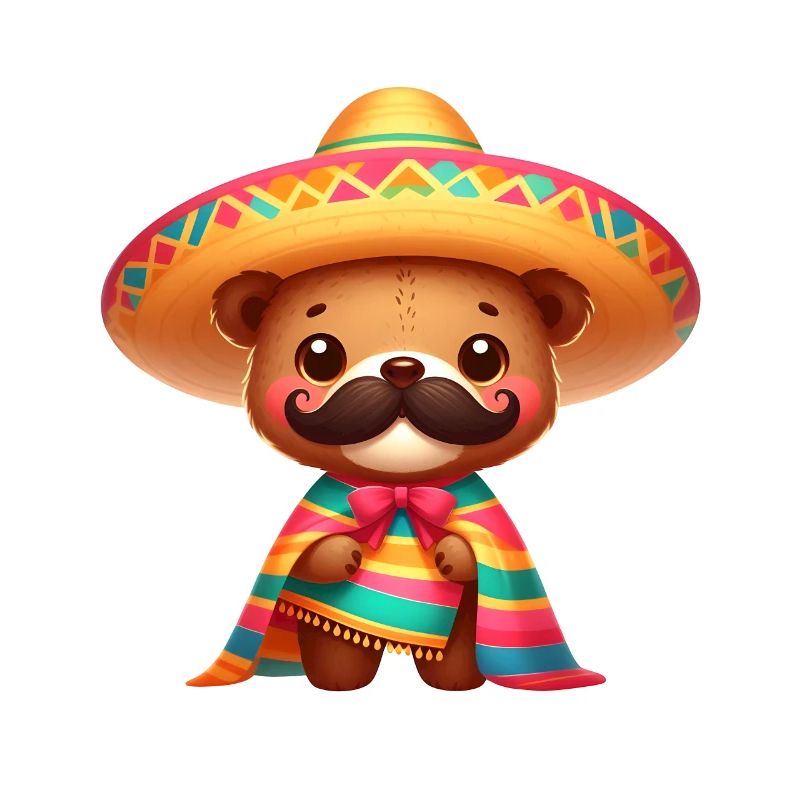 Cinco de Mayo Bär mit Schnurrbart