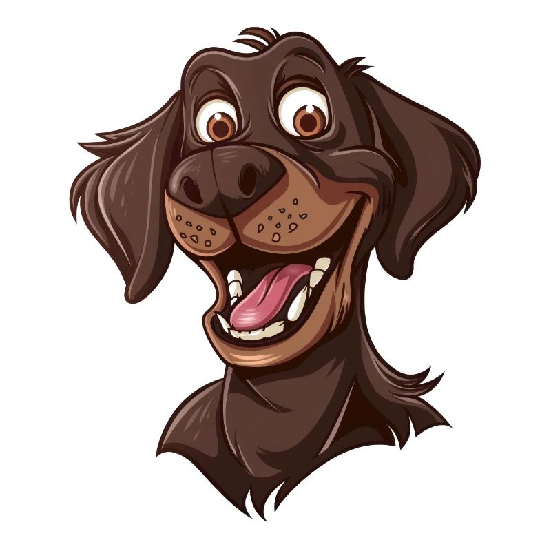 Caniche Pointer | Illustration de dessin animé