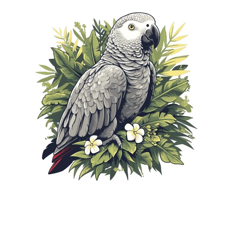 Perroquets gris d’Afrique