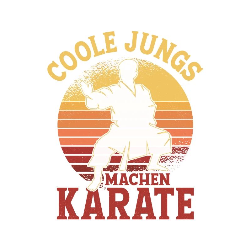 Cool guys doing karate martial arts training