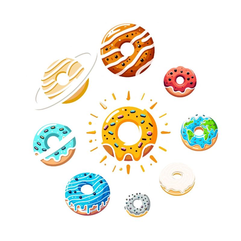 Fun and Delicious Donut Solar System
