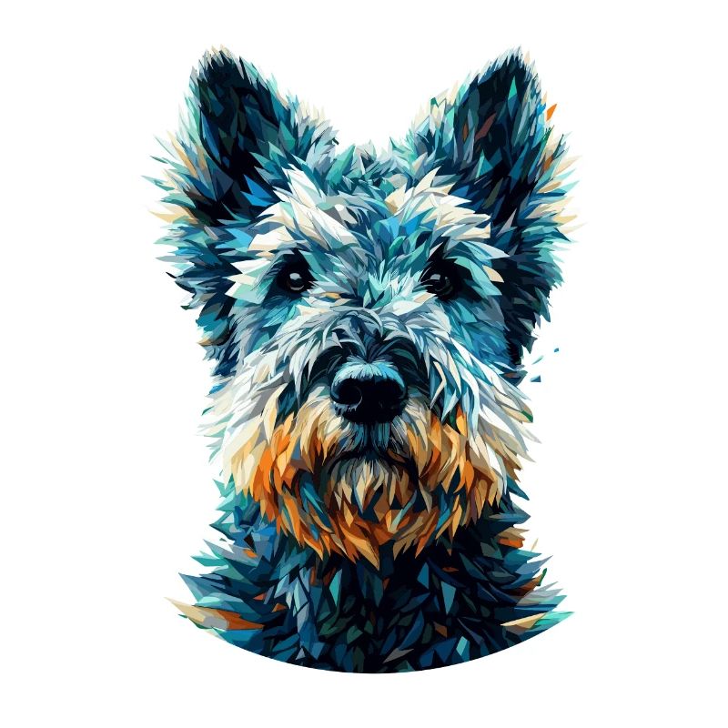 Polygon Art Kerry Blue Terrier Terriers