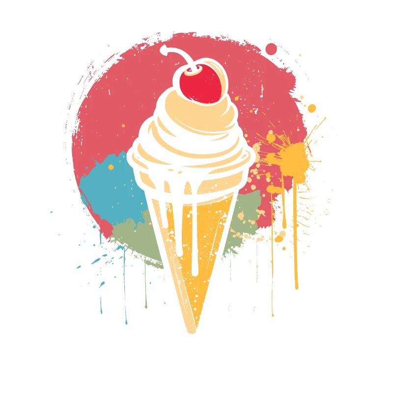 Graffiti de cornet de crème glacée