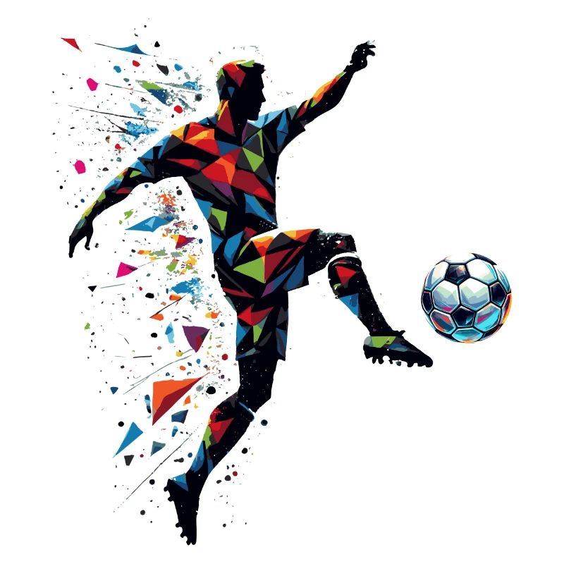 dynamic soccer player playing soccer