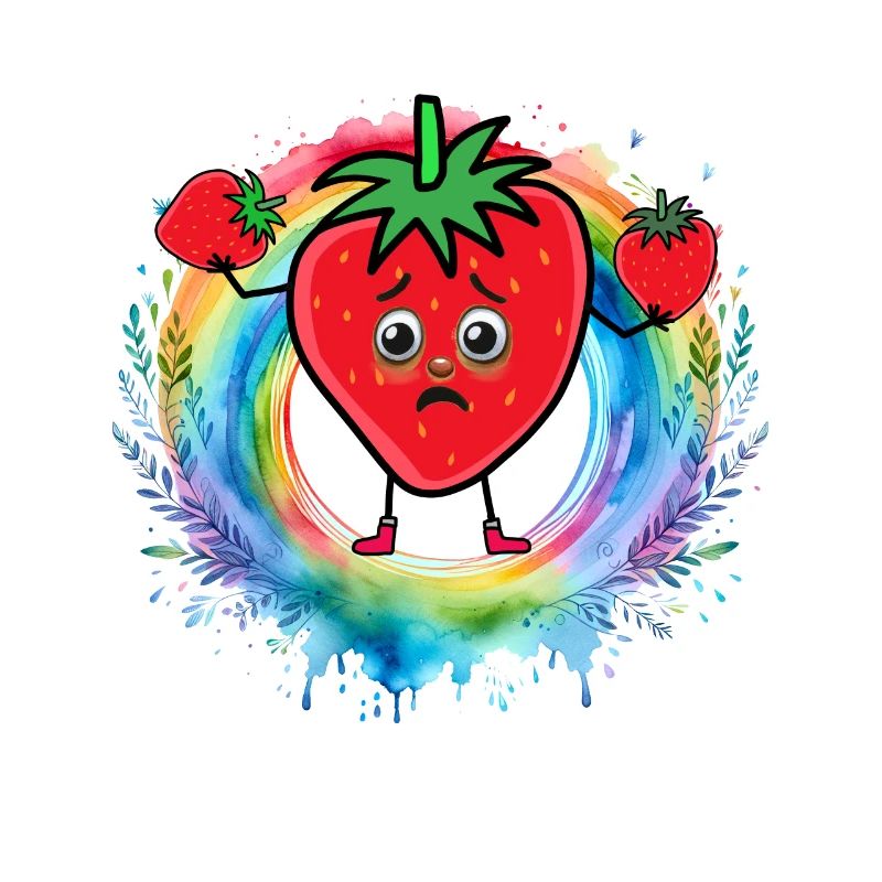 Regenbogen Erdbeeren Erdbeere Obst Früchte