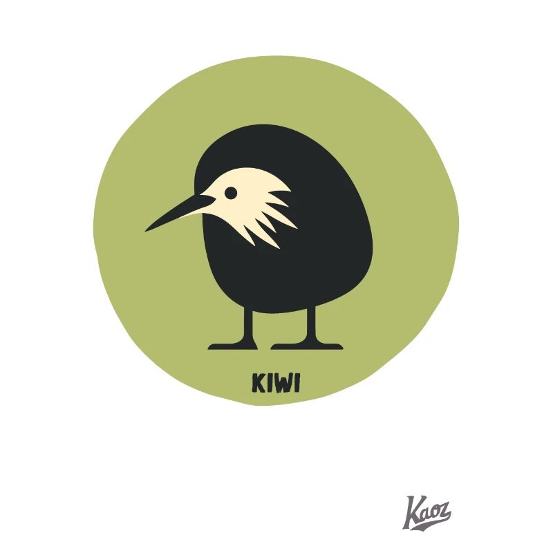 Abstract comic kiwi bird